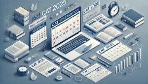 CAT Results 2024 and CAT 2025 preparation, with an academic theme.