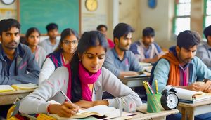 UGC students in a classroom and remote study environment, symbolizing flexible degree completion.